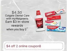 Walgreens Colgate Dental Care offer