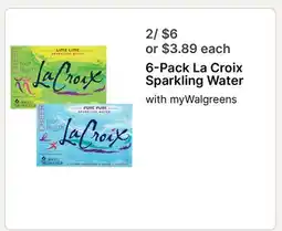 Walgreens 6-Pack La Croix Sparkling Water offer