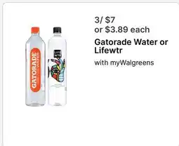 Walgreens Gatorade Water or Lifewtr offer
