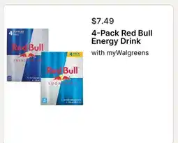 Walgreens 4-Pack Red Bull Energy Drink offer