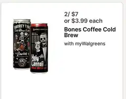 Walgreens Bones Coffee Cold Brew offer