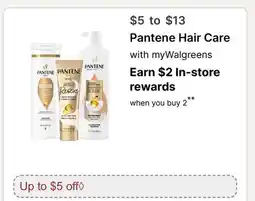 Walgreens Pantene Hair Care offer