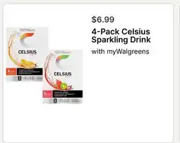 Walgreens 4-Pack Celsius Sparkling Drink offer