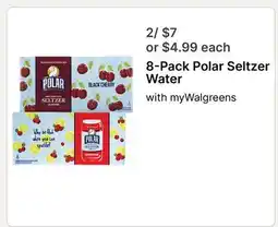 Walgreens 8-Pack Polar Seltzer Water offer