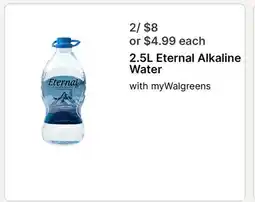 Walgreens 2.5L Eternal Alkaline Water offer