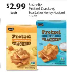 Aldi Savoritz Pretzel Crackers offer