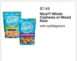 Walgreens Whole Cashews or Mixed Nuts offer
