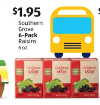 Aldi Southern Grove 6-Pack Raisins offer