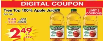 Superior Grocers Tree Top 100% Apple Juice offer