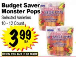 Superior Grocers Budget Saver Monster Pops offer