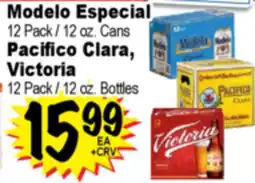 Superior Grocers Modelo Especial, Pacifico Clara, Victoria offer