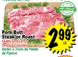 Superior Grocers Pork Butt Steak or Roast offer