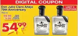 Superior Grocers Don Julio Claro Añejo 70th Anniversary offer