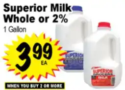 Superior Grocers Superior Milk offer