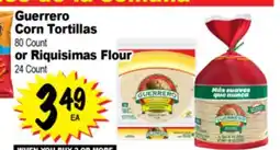 Superior Grocers Guerrero Corn Tortillas, 80 Count or Riquisimas Flour, 24 Count offer