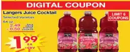 Superior Grocers Langers Juice Cocktail offer