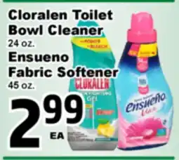 Superior Grocers Cloralen Toilet Bowl Cleaner Ensueno Fabric Softener 45 oz offer