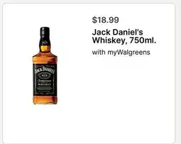 Walgreens Jack Daniel's Whiskey, 750ml offer