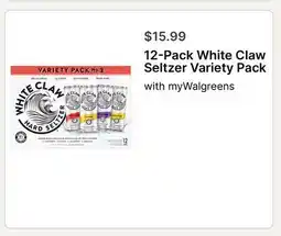 Walgreens 12-Pack White Claw Seltzer Variety Pack offer