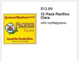 Walgreens 12-Pack Pacifico Clara offer