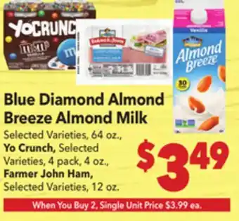 Vallarta Supermarkets Blue Diamond Almond Breeze Almond Milk offer