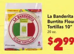 Vallarta Supermarkets La Banderita Burrtito Flour Tortillas 10 offer
