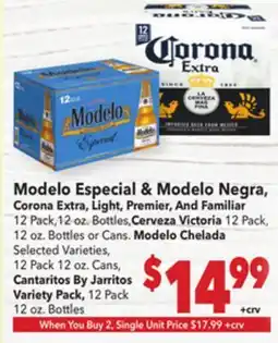 Vallarta Supermarkets Modelo Especial & Modelo Negra offer