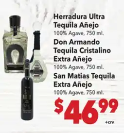 Vallarta Supermarkets Herradura Ultra Tequila Añejo offer