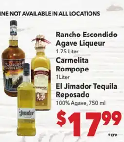 Vallarta Supermarkets Rancho Escondido Agave Liqueur offer