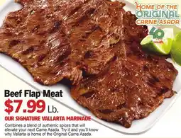 Vallarta Supermarkets Beef Flap Meat offer