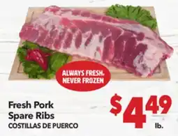 Vallarta Supermarkets Fresh Pork Spare Ribs / COSTILLAS DE PUERCO offer