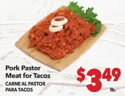 Vallarta Supermarkets Pork Pastor Meat for Tacos / CARNE AL PASTOR PARA TACOS offer