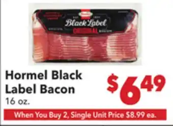 Vallarta Supermarkets Hormel Black Label Bacon offer
