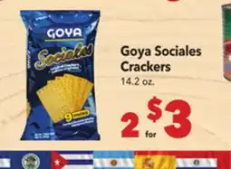 Vallarta Supermarkets Goya Sociales Crackers offer