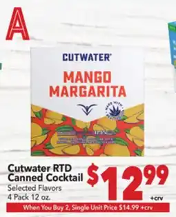 Vallarta Supermarkets Cutwater RTD Canned Cocktail offer