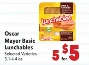 Vallarta Supermarkets Oscar Mayer Basic Lunchables offer