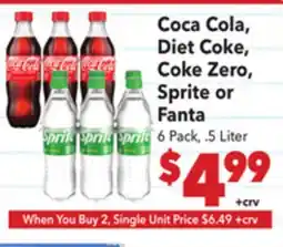 Vallarta Supermarkets Coca Cola, Diet Coke, Coke Zero, Sprite or Fanta offer