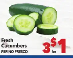 Vallarta Supermarkets Fresh Cucumbers/PEPINO FRESCO offer