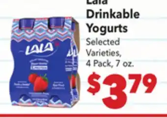 Vallarta Supermarkets Lala Drinkable Yogurts offer