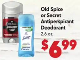 Vallarta Supermarkets Old Spice or Secret Antiperspirant Deodorant offer