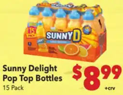 Vallarta Supermarkets Sunny Delight Pop Top Bottles offer