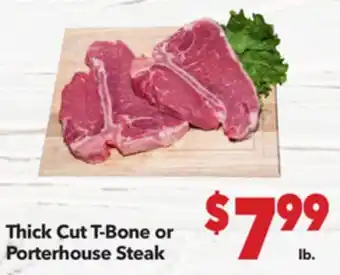 Vallarta Supermarkets Thick Cut T-Bone or Porterhouse Steak offer