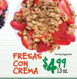 Vallarta Supermarkets FRESAS CON CREMA offer