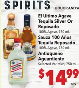 Vallarta Supermarkets El Ultimo Agave Tequila Reposado offer
