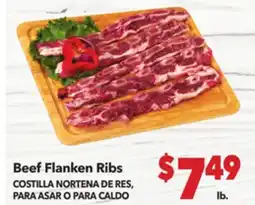 Vallarta Supermarkets Beef Flanken Ribs / COSTILLA NORTENA DE RES, PARA ASAR O PARA CALDO offer
