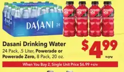 Vallarta Supermarkets Dasani Drinking Water offer