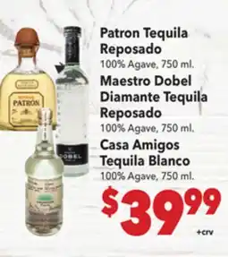 Vallarta Supermarkets Patron Tequila Reposado offer