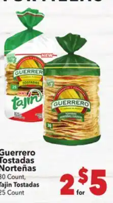 Vallarta Supermarkets Guerrero Tostadas Norteñas offer