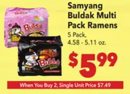 Vallarta Supermarkets Samyang Buldak Multi Pack Ramens offer