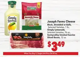 Vallarta Supermarkets Joseph Farms Cheese offer